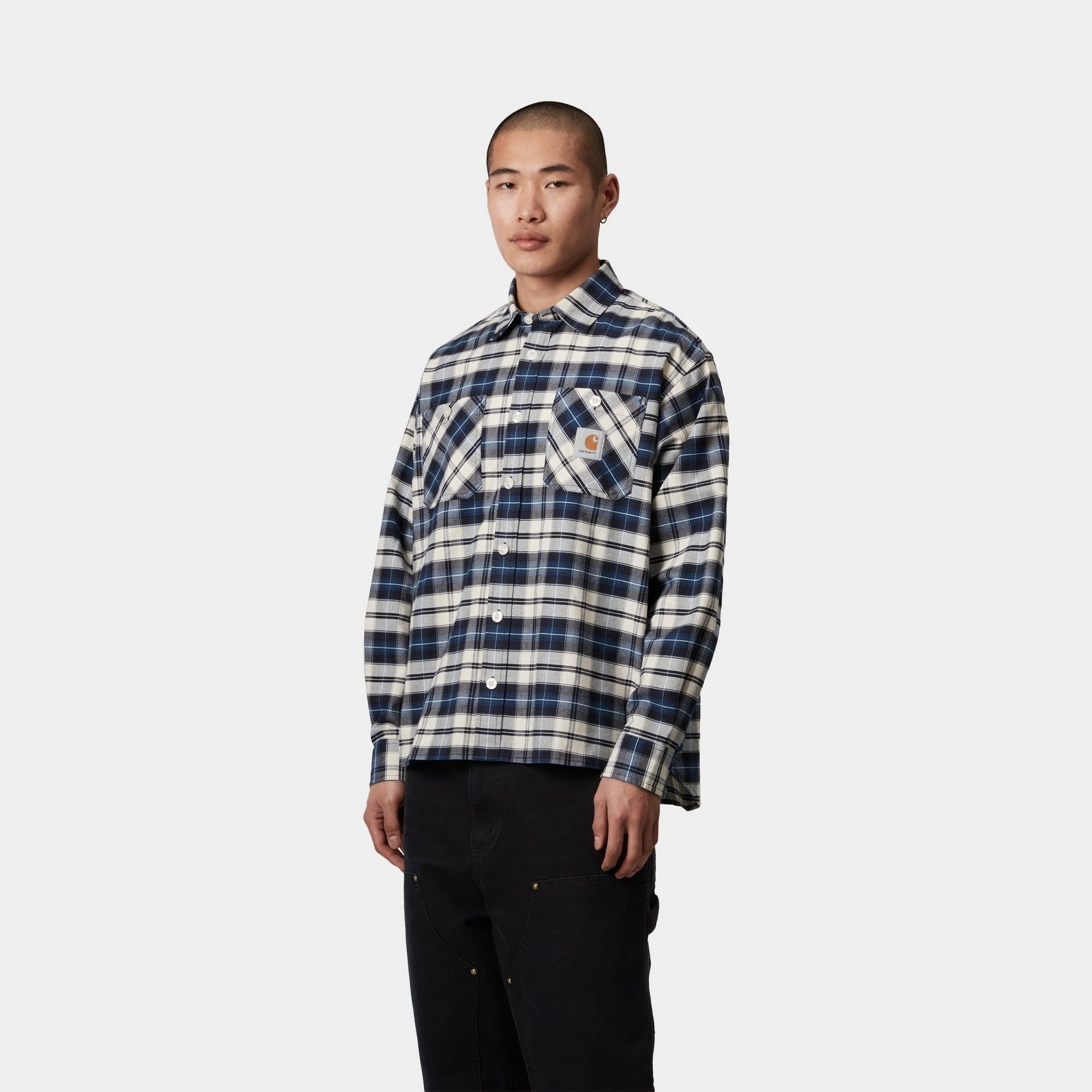 Tarbell Check Shirt for Men - Classic Dark Navy & White Plaid Button Down Shirt | Casual Wear, Office Outfits & Outdoor Activities
