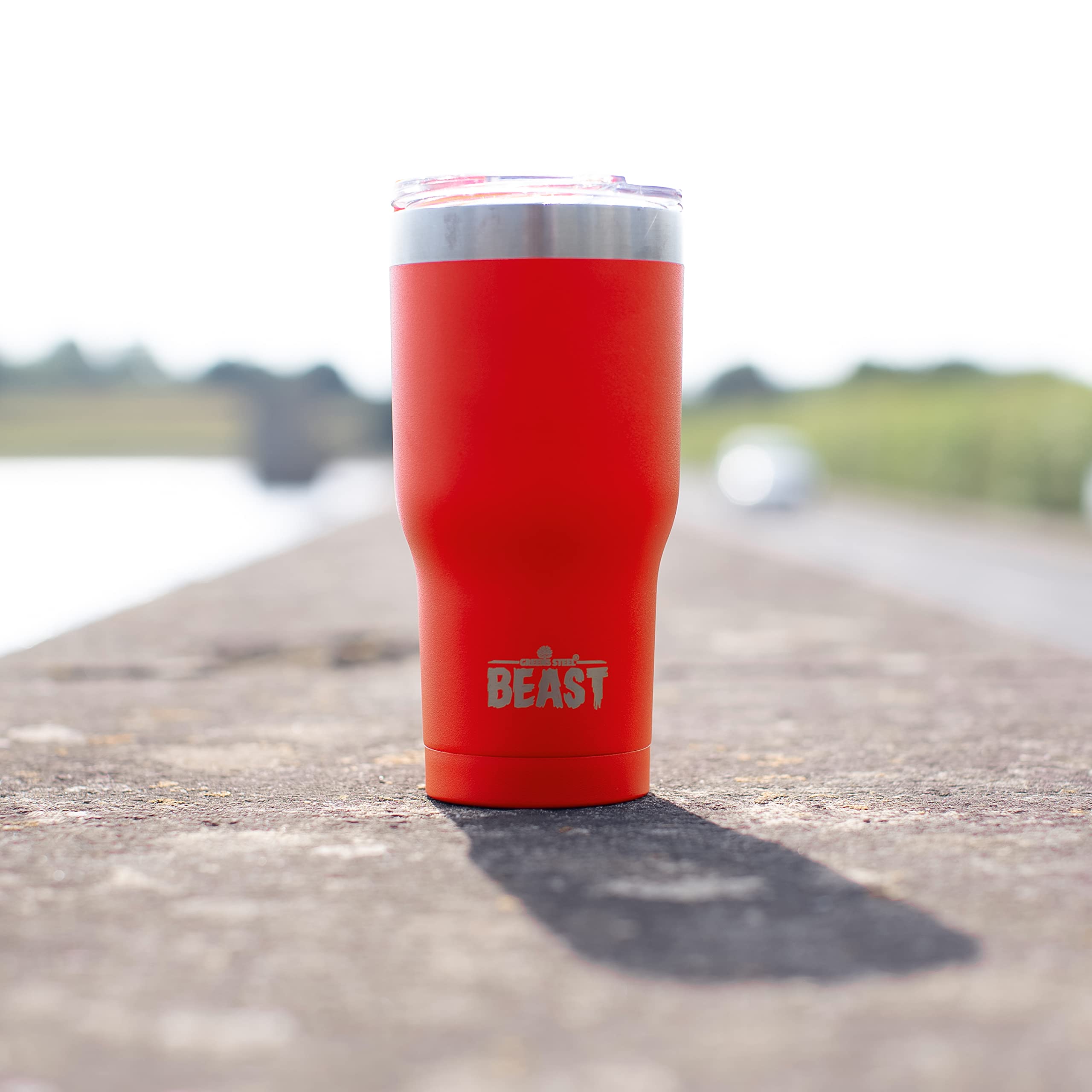 Beast 20 oz Stainless Steel Tumbler - Vacuum Insulated Double Wall Travel Mug for Coffee & Iced Drinks (Ladybug Red) - Perfect for Office, Gym, Camping & Outdoor Adventures