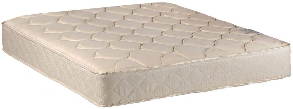 Dream Solutions USA DS USA Comfort Classic Gentle Firm 1-Sided Mattress with Innerspring Coils & Mattress Protector - Orthopedic Support, Long Lasting, Assembled (Queen 60