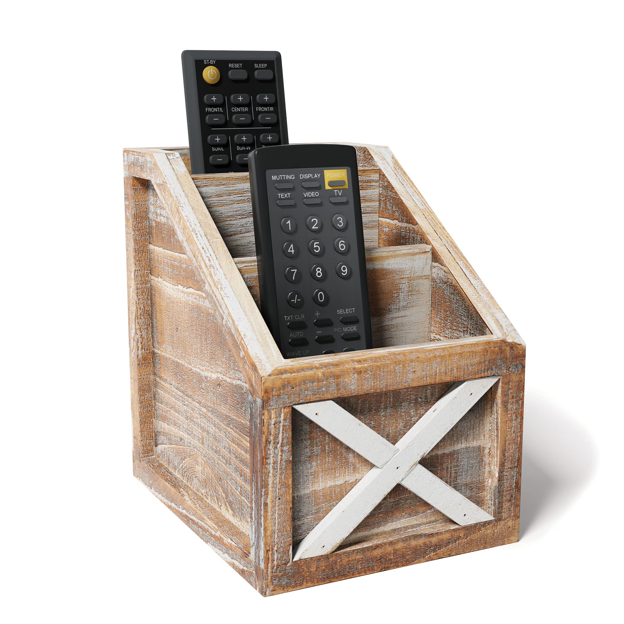 Rustic Vintage Wooden Desk Organizer - 6.75