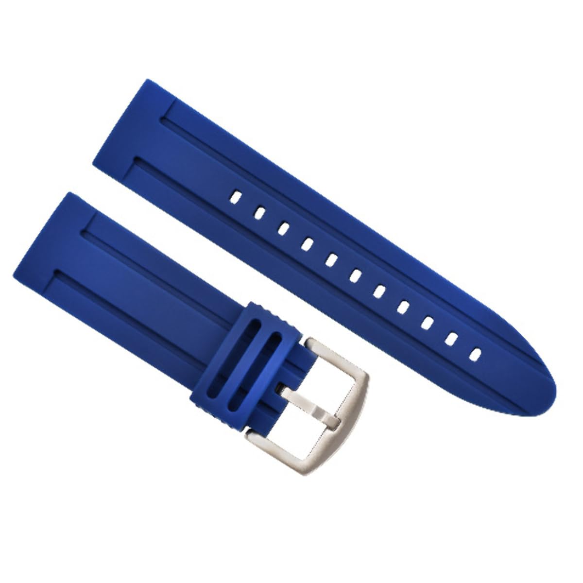 26mm PAM Rubber Watch Band - Diver Strap Compatible with Swiss Legend Militare - Blue Silicone Replacement Strap for Diving, Swimming & Outdoor Activities