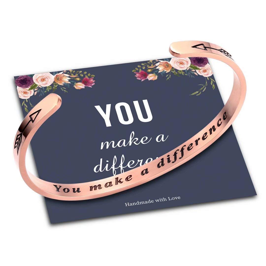 Inspirational Quote Mantra Bracelet for Women & Girls - Funny Motivational Jewelry Gift for Best Friend, Mom, Daughter, Sister (Birthday, Mother's Day Present) - Comes in Elegant Gift Box | Perfect for Daily Wear, Special Occasions & Thoughtful Gifting