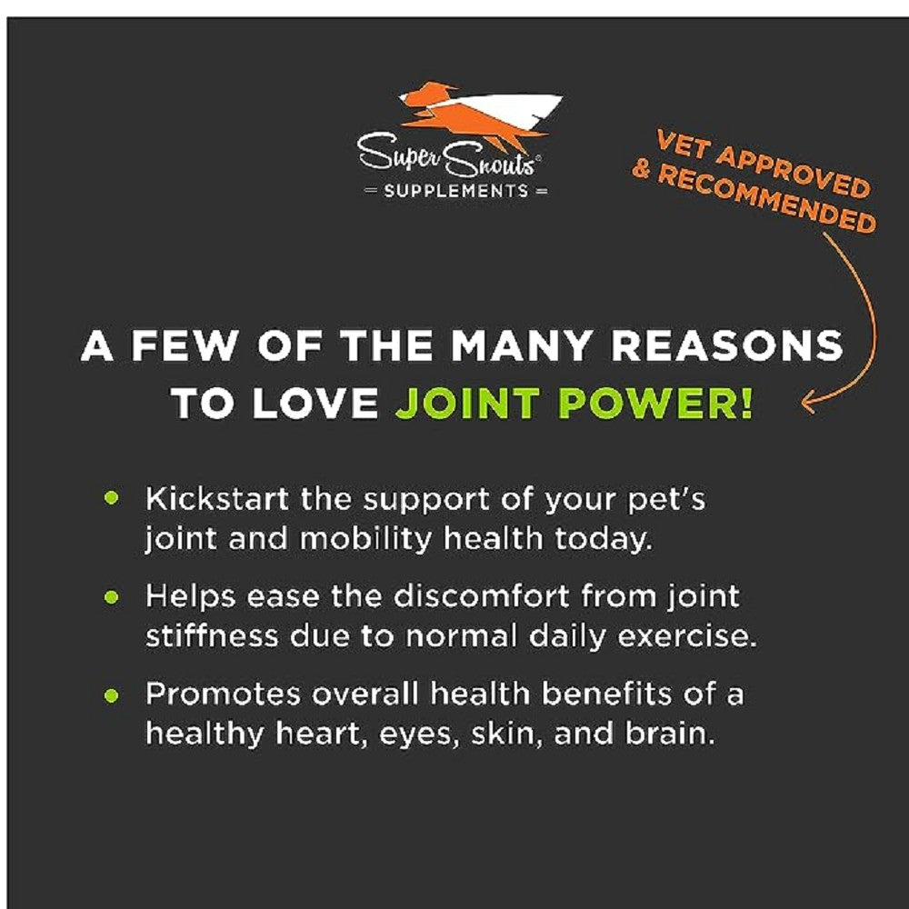 Joint Power - Premium Dog & Cat Joint Supplement with Glucosamine & Chondroitin - Supports Mobility & Hip Health - Ideal for Active Pets & Senior Dogs - Vet Recommended Formula
