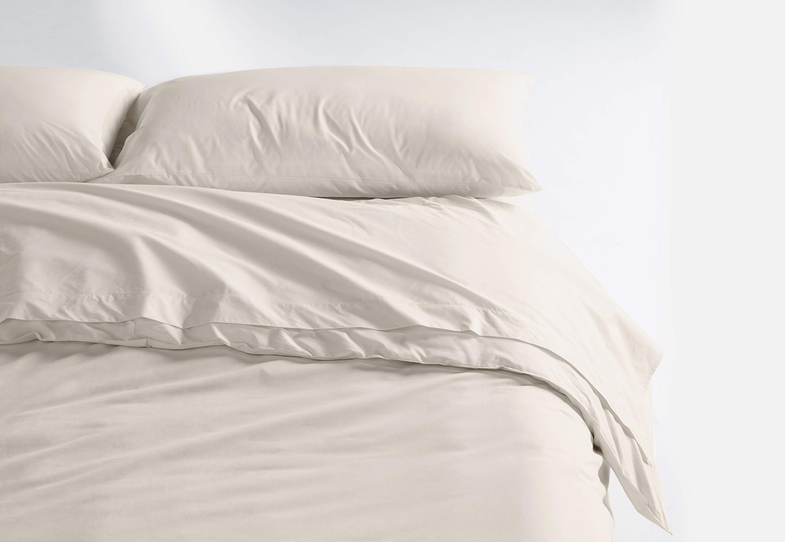 Casper Sleep Supima Cotton Sheet Set - Soft, Durable, Breathable King Size Bed Sheets in Cream | Luxury Bedding for Hotels, Guest Rooms & Master Bedrooms