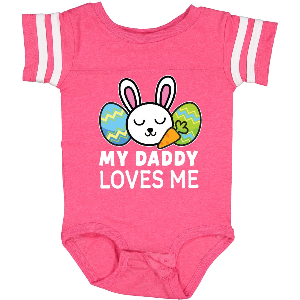 My Daddy Loves Me Bunny Easter Baby Bodysuit - Cute Easter Outfit