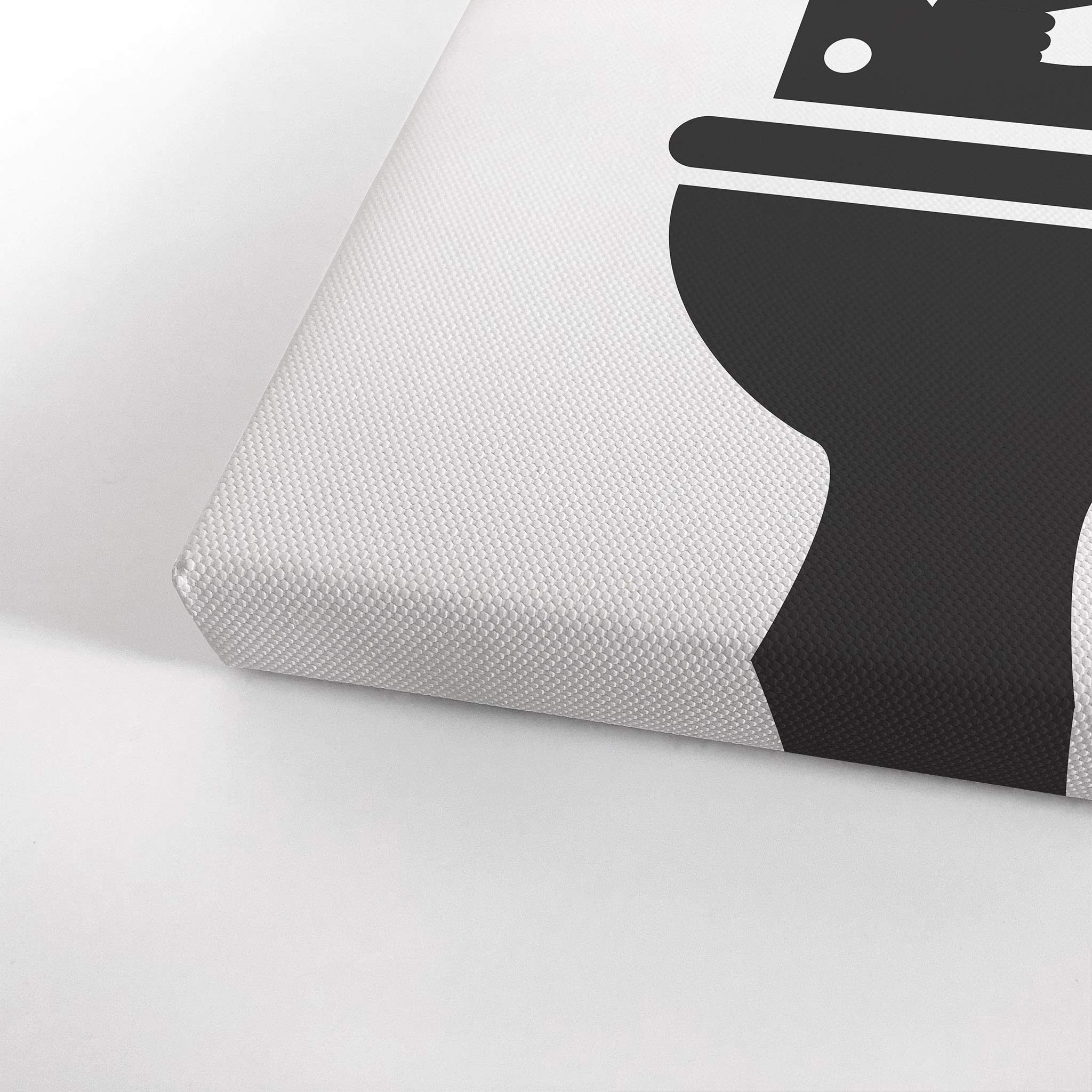 Funny Bathroom Wall Art - Smile Art Design Thinking Room Quote Canvas Print - Ready to Hang 36x24 - USA Made Home Decor for Bathroom, Toilet & Powder Room
