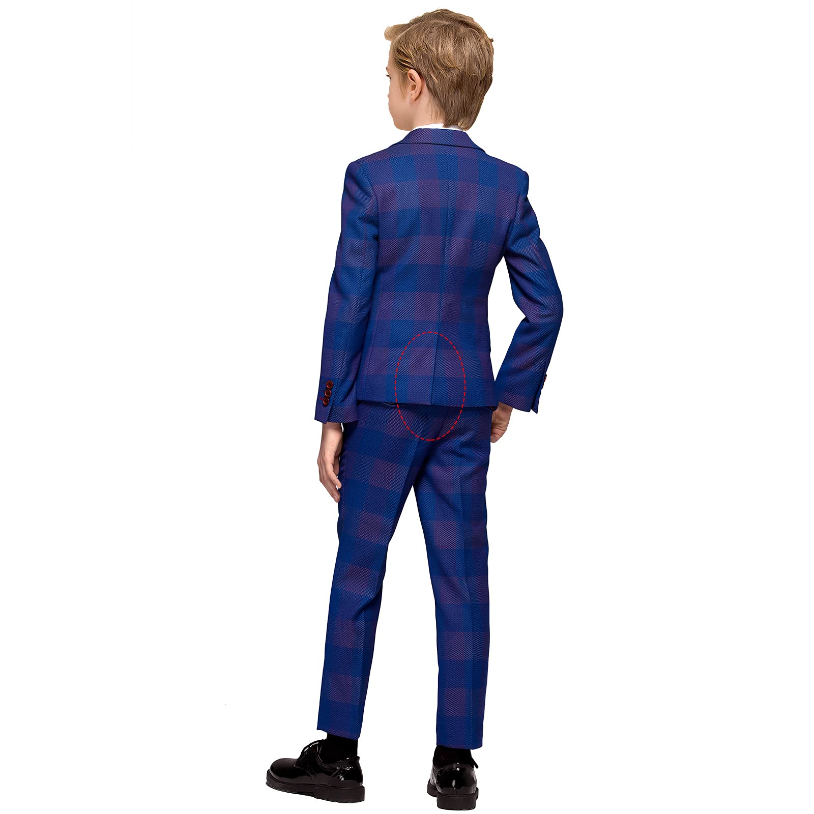 ELPA Boys 7-Piece Plaid Suit Set - Slim Fit Formal Wear for Little Kids & Big Youth - Perfect for Weddings, Parties & Special Occasions