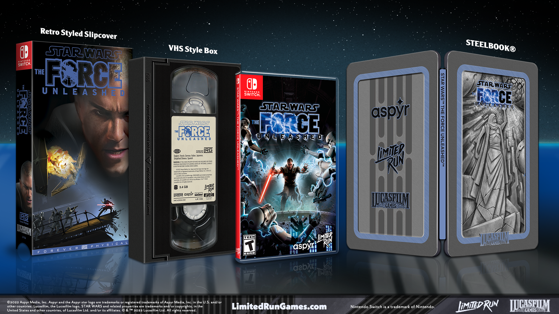 Star Wars: The Force Unleashed VHS Edition Switch Game - Limited Run #146 Collector's Edition - Convention Exclusive for Nintendo Switch | Perfect for Gaming Collectors and Star Wars Fans
