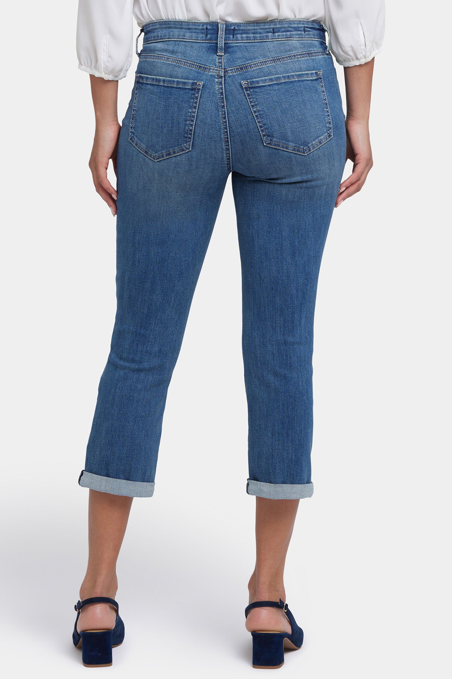 Chloe Skinny Capri Jeans for Petite Women - Costa Brava Wash | Perfect for Casual Outfits & Summer Styling
