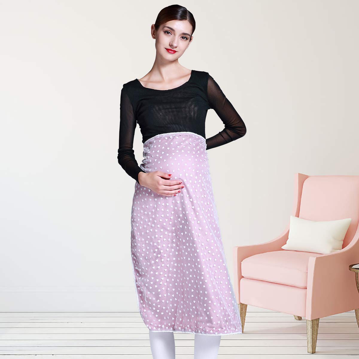 LVFEIER Anti-Radiation Maternity Apron - 28.3x36.2 Inches Pink Radiation Protection Blanket for Pregnant Women | Computer & Office Use, Home & Travel Safety Shield
