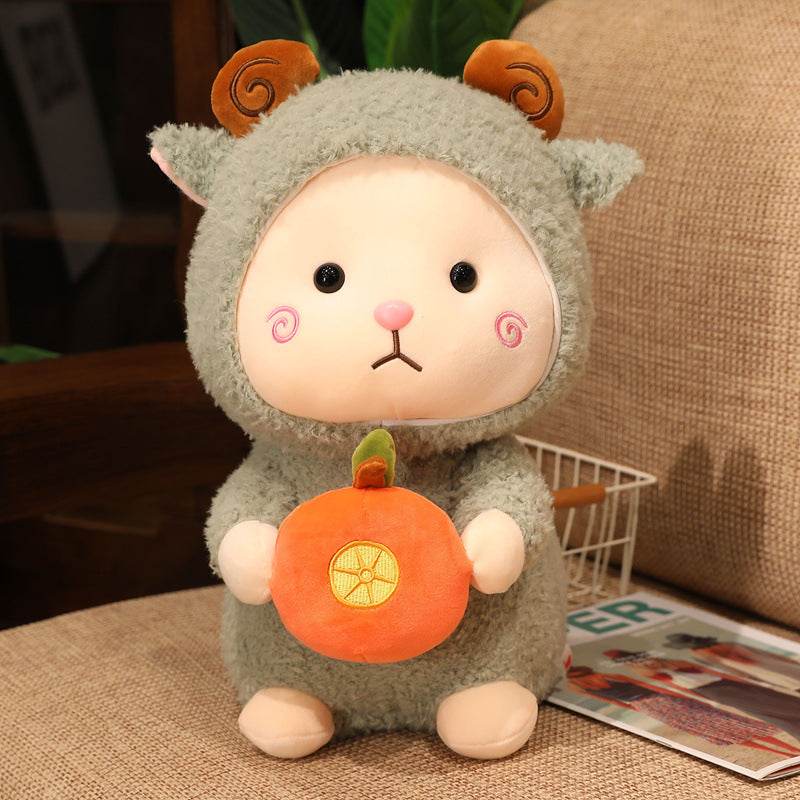 Adorable Kawaii Cuddly Sheep Plush Toy - Soft Fluffy Stuffed Animal for Kids, Girls & Boys - Perfect for Bedroom Decor, Gifts, and Cuddling