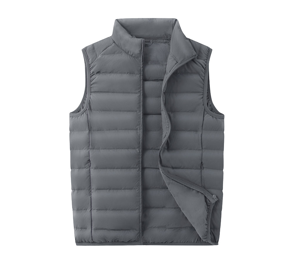 TARRAMARRA® Men's Ultra Light White Duck Down Vest - Warm Winter Puffer Jacket for Outdoor Activities & Casual Wear