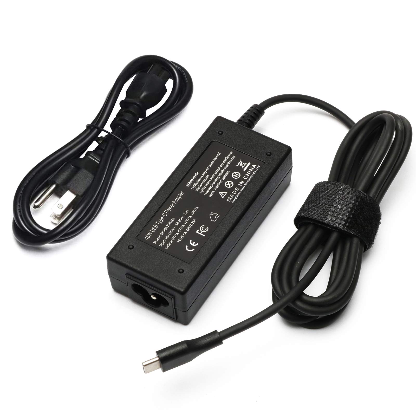 45W USB C Charger for HP Chromebook 14-ca061dx 14-ca020nr 11-ae051wm & Pavilion X2 - Fast Type C Power Adapter with 20V 2.25A Output - Perfect for Home, Office and Travel Laptop Charging