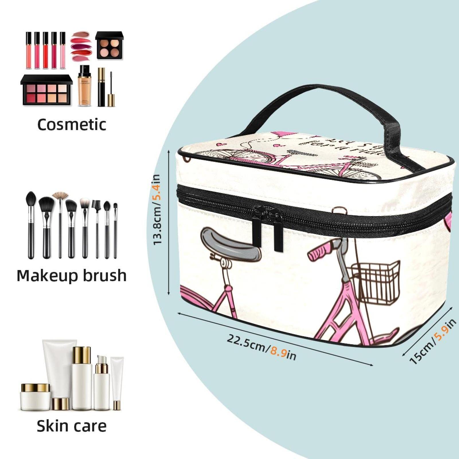 Portable Makeup Bag for Women - Travel Cosmetic Organizer with Zipper Pouch | Perfect for Gym, Vacation & Daily Essentials Storage