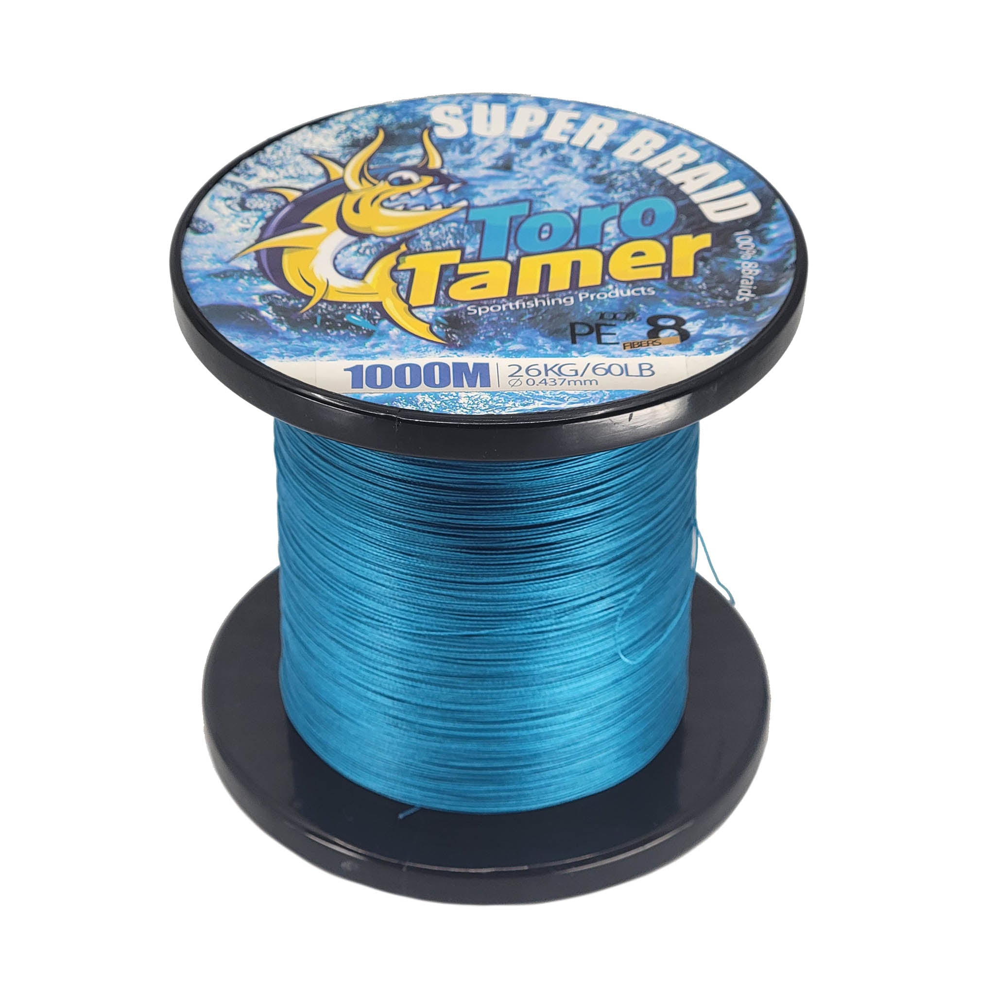 Toro Tamer 8 Strand Solid Braid Fishing Line 1000M (3280ft) - High Strength Saltwater & Freshwater Fishing Line for Offshore, Surf Casting, and Deep Sea Fishing