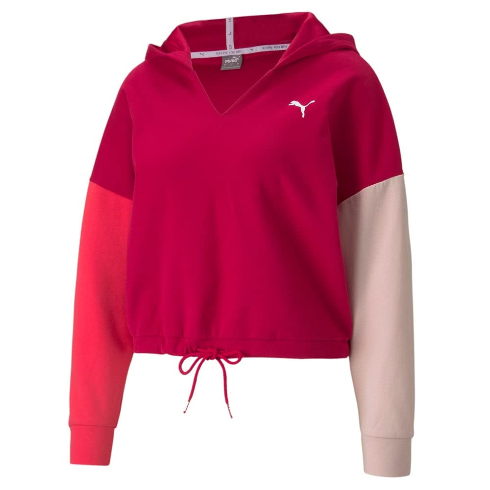 Puma Women's Modern Sports Hoodie - Casual Pullover Sweatshirt with Kangaroo Pocket, Red | Gym, Running, Yoga, Lounge Wear for Women