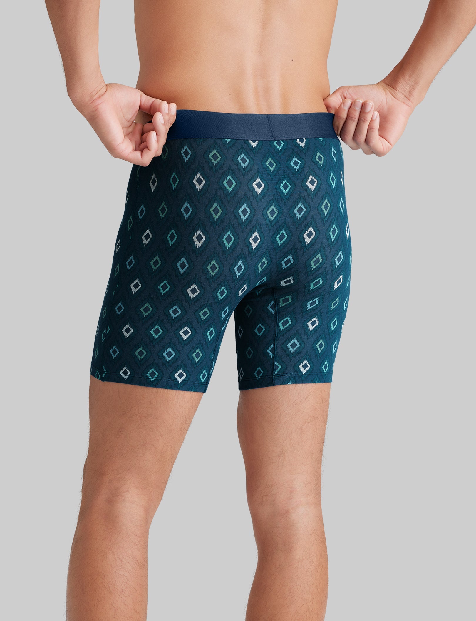 Breathable Second Skin Mid-Length Boxer Briefs - 6 Pack of Ultra Soft Men's Underwear for All-Day Comfort | Perfect for Workouts, Travel & Everyday Wear