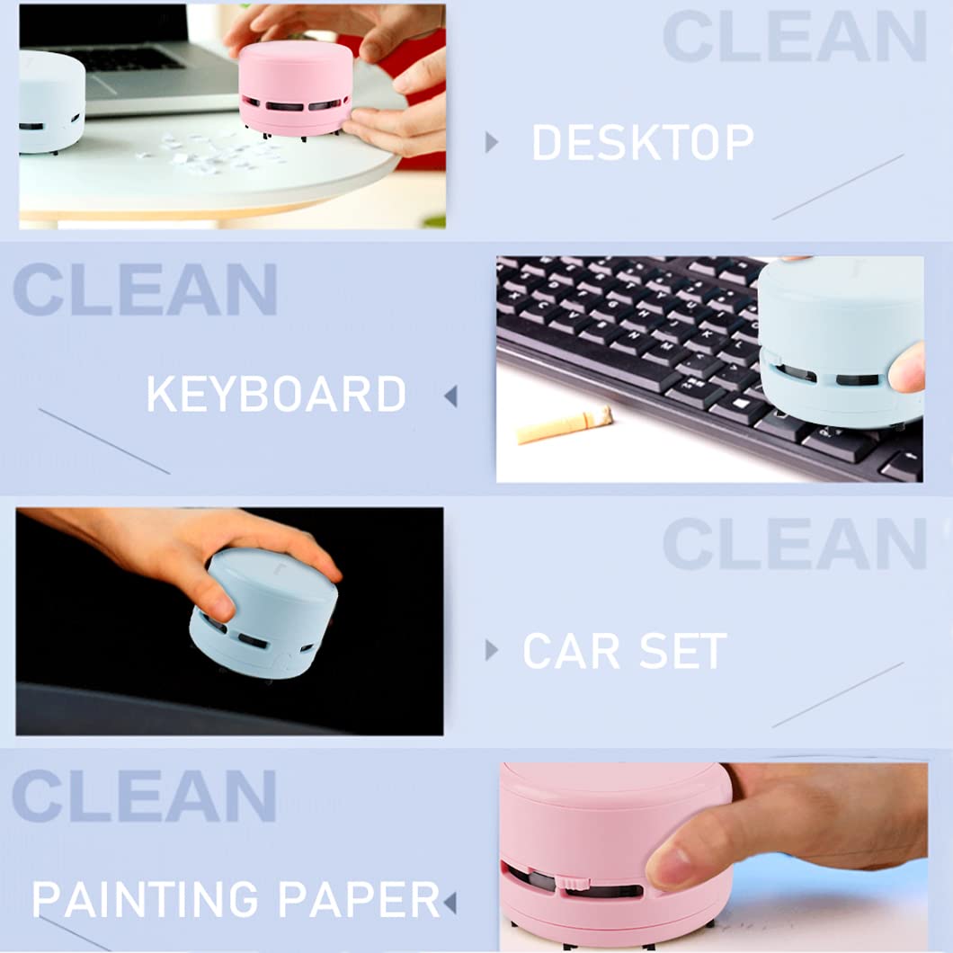 Rolin Roly Mini Cordless Handheld Vacuum Cleaner - Portable Desktop Dust Sweeper for Keyboard, Computer, Home, School & Office | Perfect for Cleaning Crumbs, Pet Hair & Small Debris