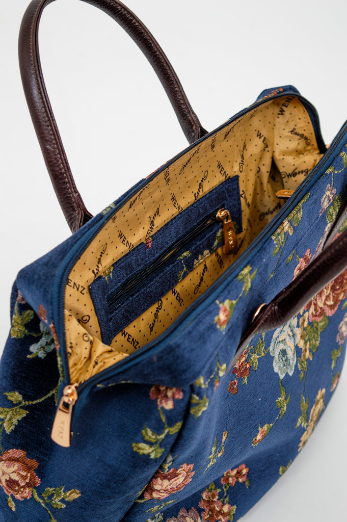Stylish Blue Flower Handbag for Women - Trendy Crossbody Purse with Floral Design - Perfect for Parties, Weddings & Everyday Use