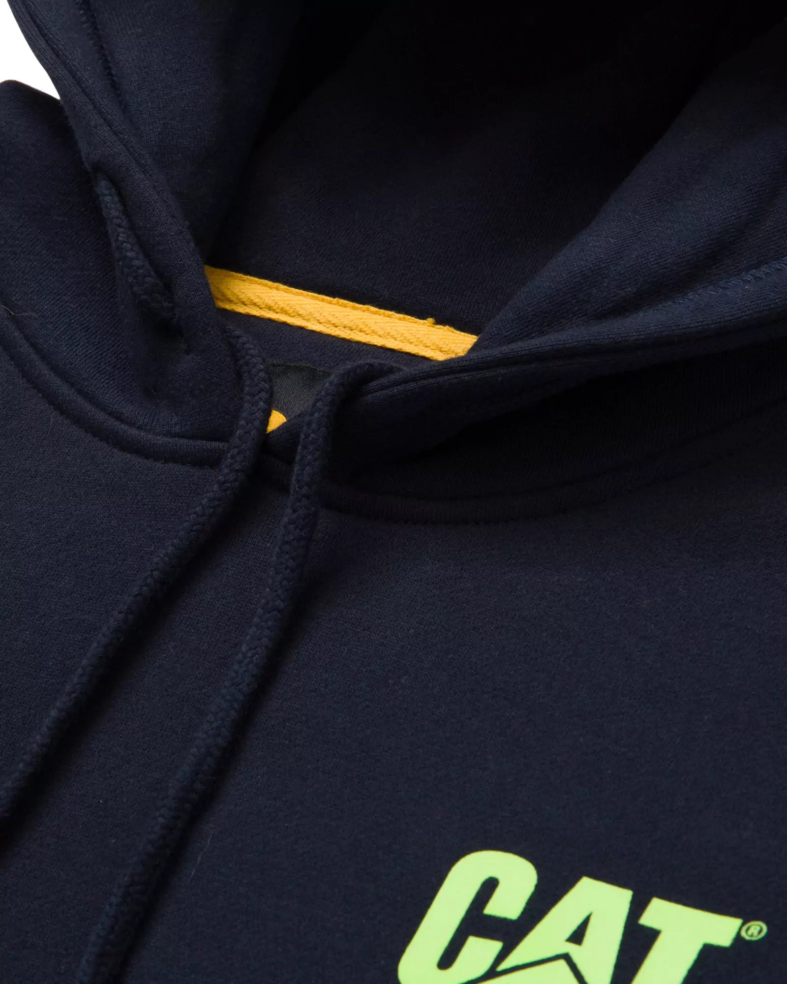 CAT Men's Banner Logo Hooded Sweatshirt - Soft Fleece Pullover for Casual Wear & Outdoor Activities
