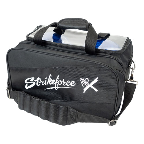 KR Strikeforce Fast Double Tote Bag - Holds 2 Basketballs & Shoes - Perfect for Gym, Sports Practice & Travel (Black/Red)