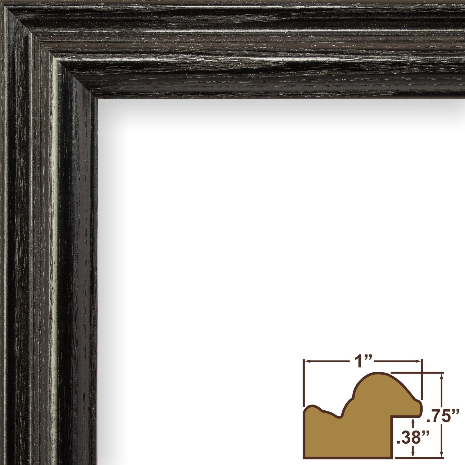 Craig Frames Wiltshire 14x20-Inch Black Picture Frame for Wall Art & Photos