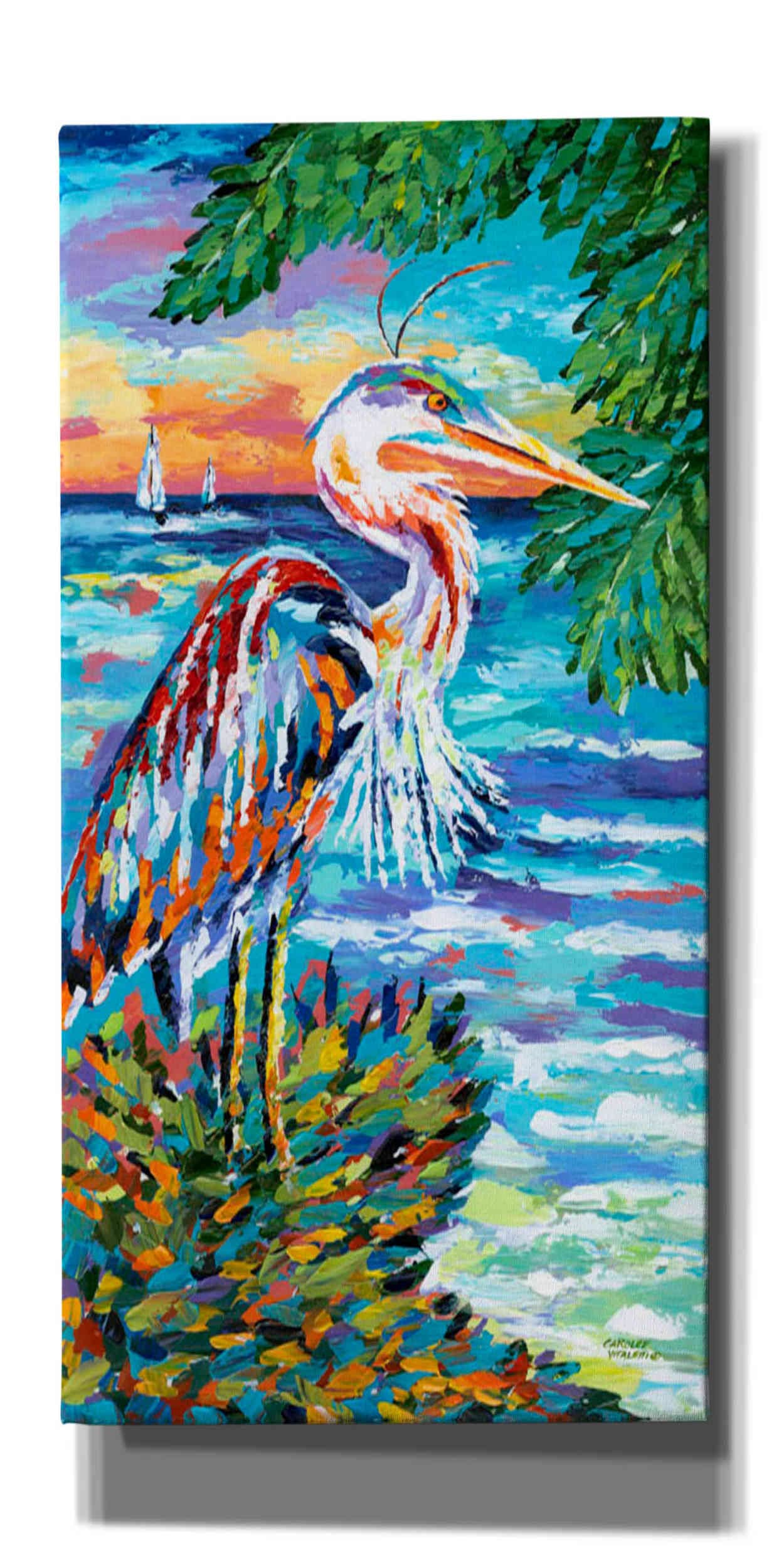 Beach Comber I by Carolee Vitaletti - 20x40 Inch Coastal Canvas Wall Art for Living Room, Bedroom & Beach House Decor - Ocean Wave Painting for Home & Office