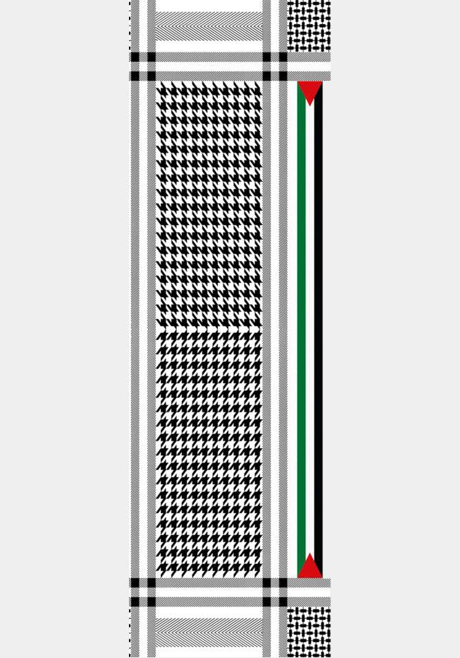 Palestinian Flag Print Classic Hijab Scarf - Lightweight Chiffon Muslim Headscarf for Women - Perfect for Daily Wear, Special Occasions & Showing Cultural Pride