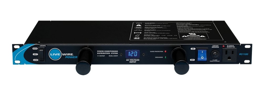 Livewire 11-Outlet Power Conditioner & Surge Protector - Premium Power Distribution System for Home Theater, Studio & Office Electronics