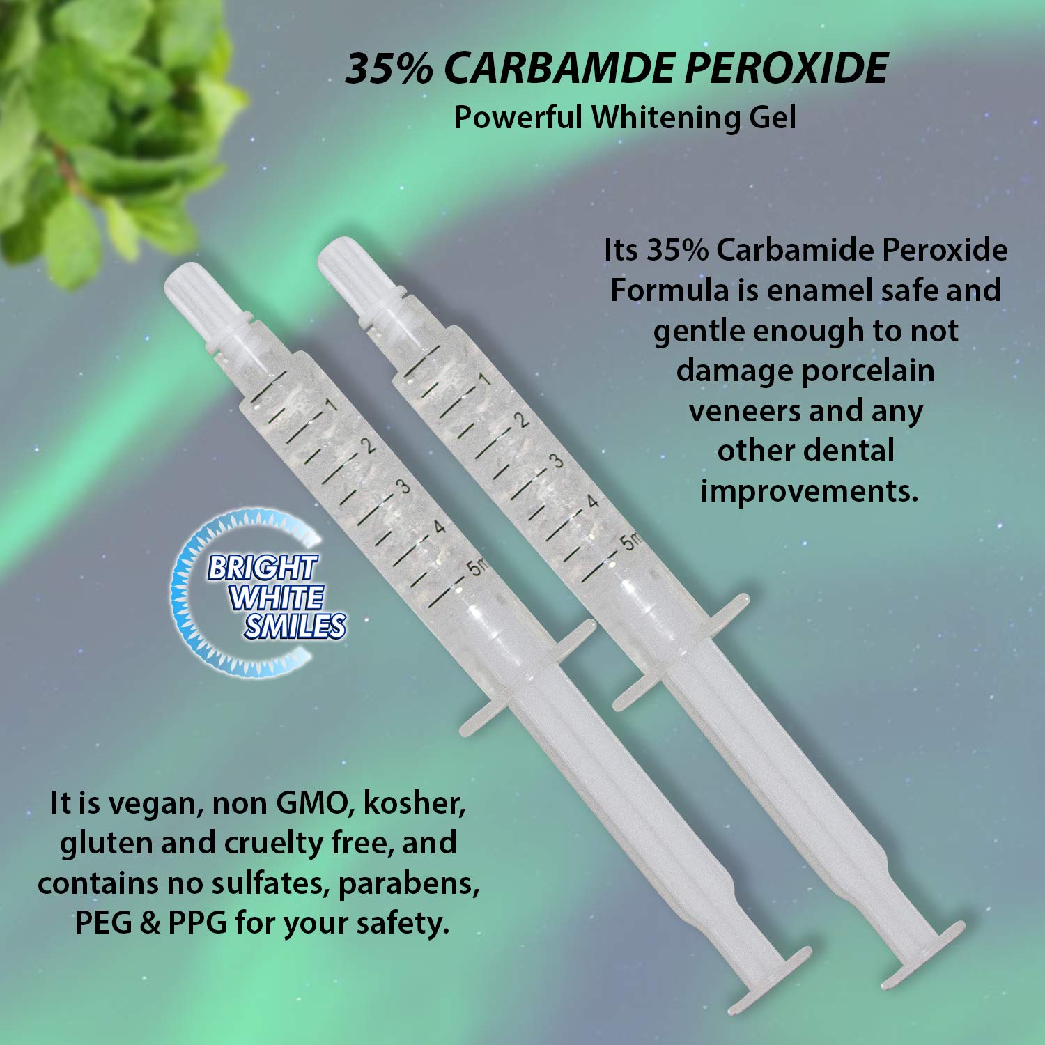 Professional Teeth Whitening Kit with LED Light - 2X 5ml 35% Carbamide Peroxide Gel, Comfort Fit Mouth Tray & Case | Bright White Smiles at Home | Safe & Effective Whitening Treatment for Coffee, Wine & Smoking Stains | Perfect for Special Occasions & Daily Confidence Boost