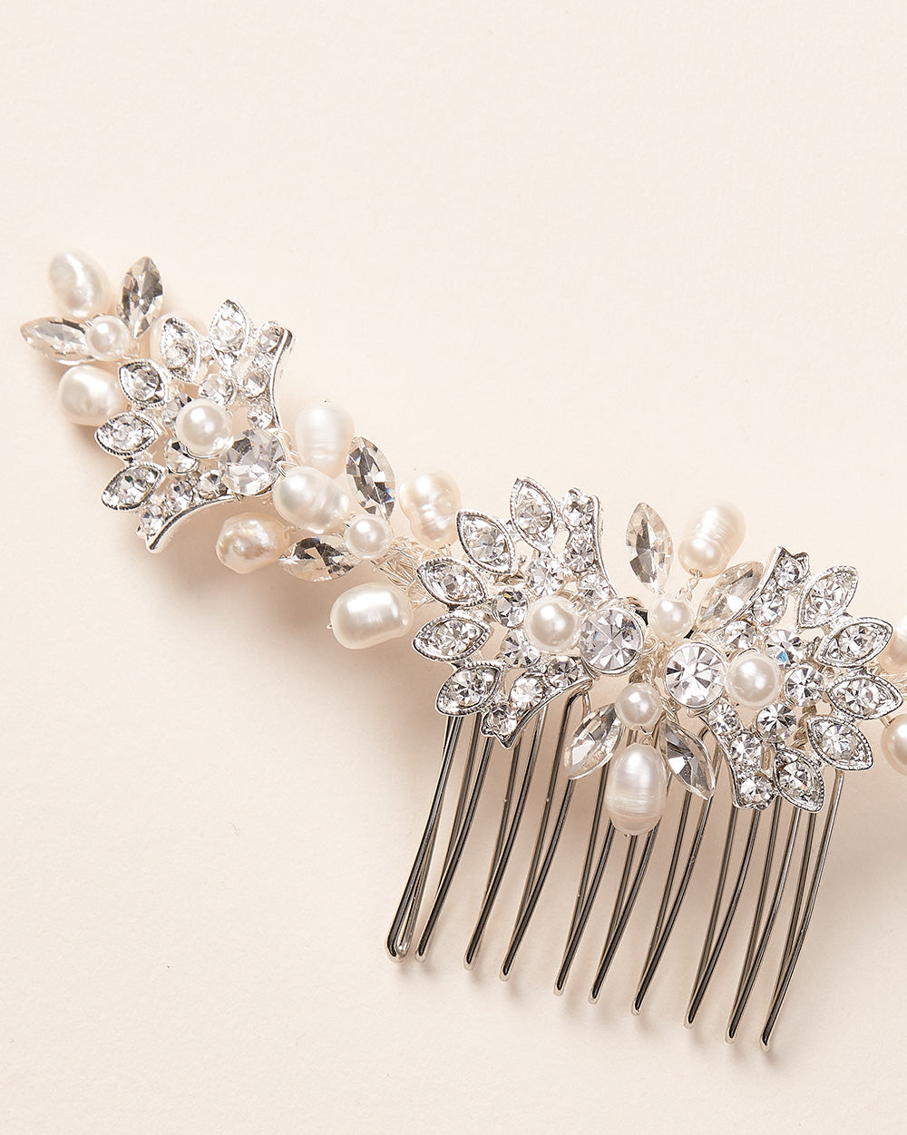 Elle Pearl Bridal Comb - Elegant Crystal Hair Accessory for Weddings, Prom & Special Occasions | Perfect for Brides, Bridesmaids & Formal Events