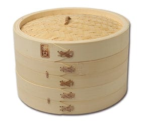 Joyce Chen 3-Piece Bamboo Steamer Set for Dumplings, Buns & Vegetables | Authentic Asian Cooking & Healthy Meal Prep
