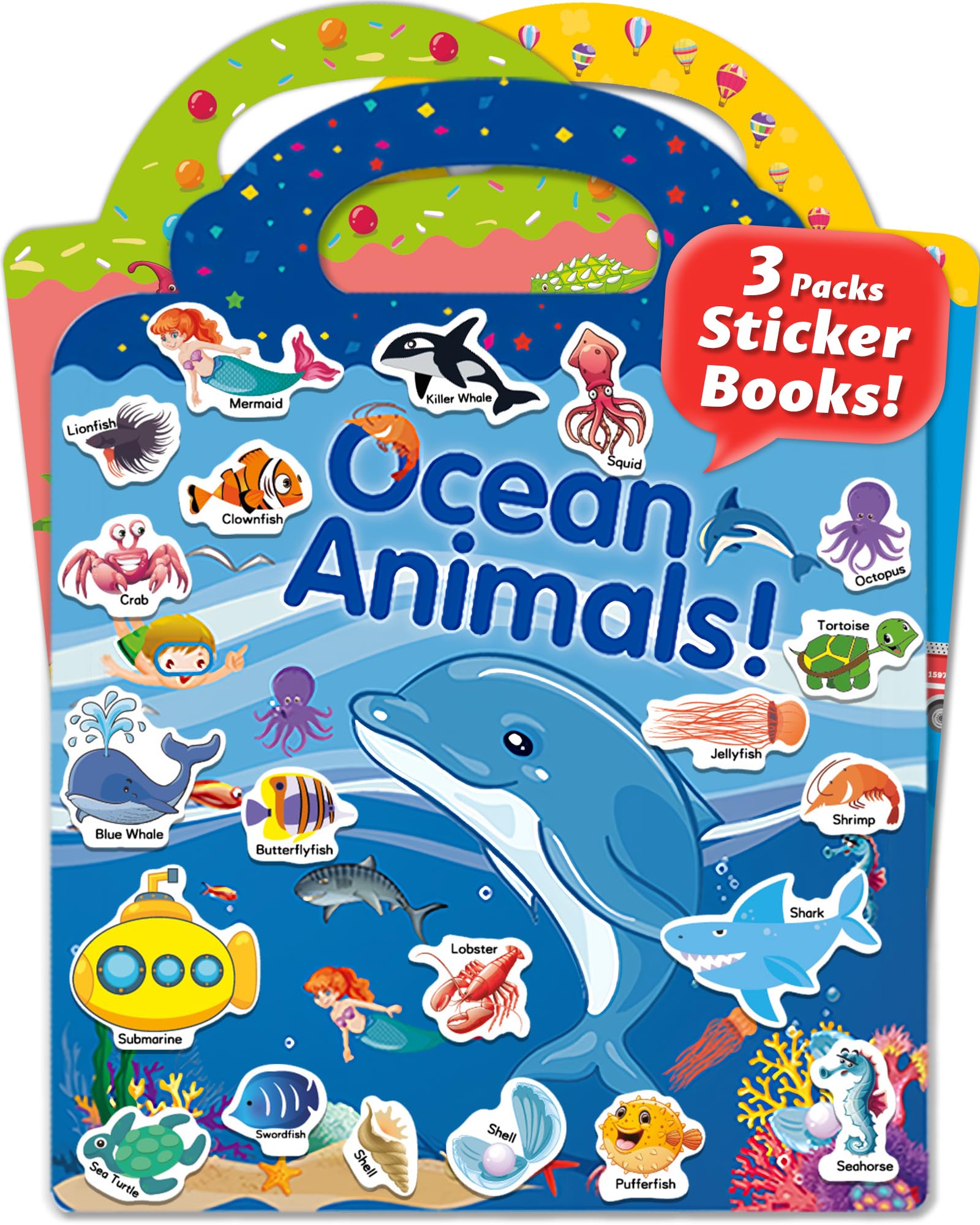 Reusable Sticker Book for Toddlers 1-4 Years | Kids Educational Activity Book | Travel Toys for Boys & Girls | Birthday Gift Idea | Perfect for Airplane, Car Rides & Quiet Time Play