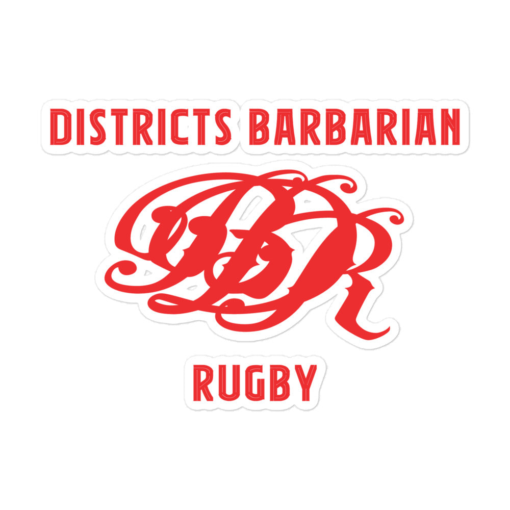 Districts Barbarian RFC Stickers - Premium Vinyl Decals for Laptops, Cars & DIY Projects | Waterproof & Durable for Outdoor & Indoor Use