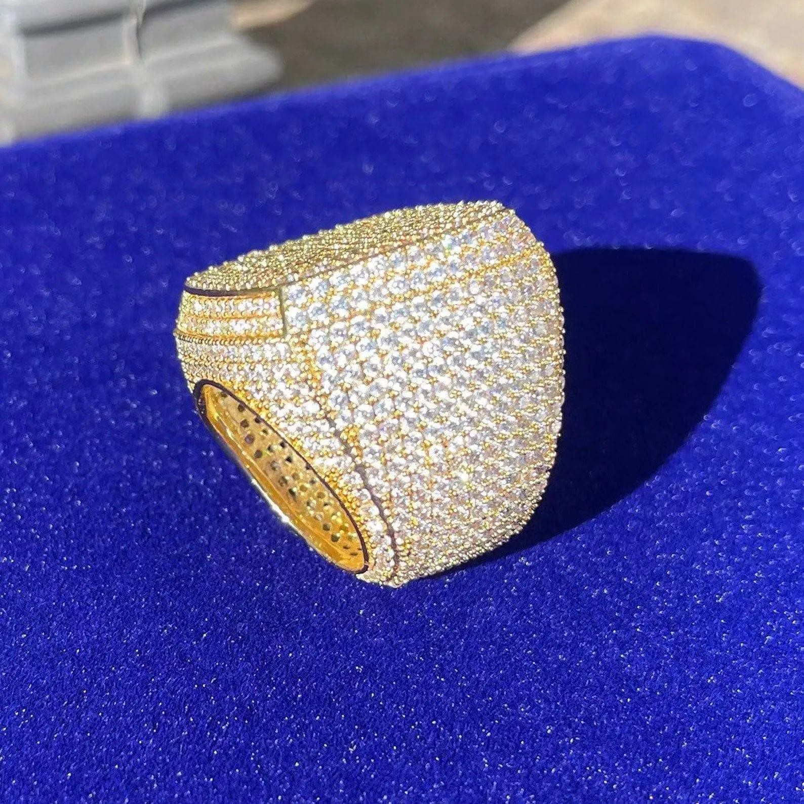 8-Piece Moissanite Diamond Ring Set - VVS Clarity, 14K Gold Plated, Full Iced Out Design for Women - Perfect for Engagement, Wedding, Anniversary & Special Occasions
