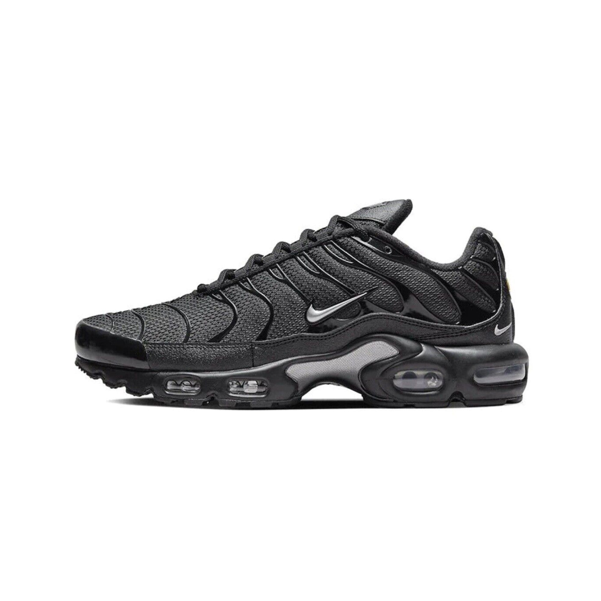 Nike Air Max Plus TN 'Mini Swoosh Black Silver' Men's Running Shoes 2022 - Lightweight Cushioned Sneakers for Gym Workouts & Streetwear Fashion