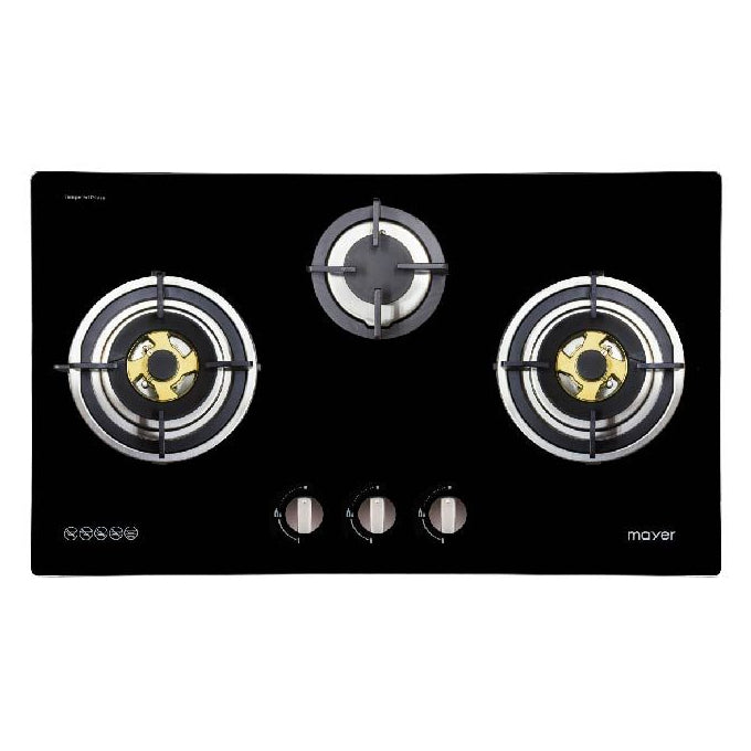 MMGH773HI 78cm 3 Burner Gas Stove Cooktop - Perfect for Kitchen, Camping & Outdoor Cooking