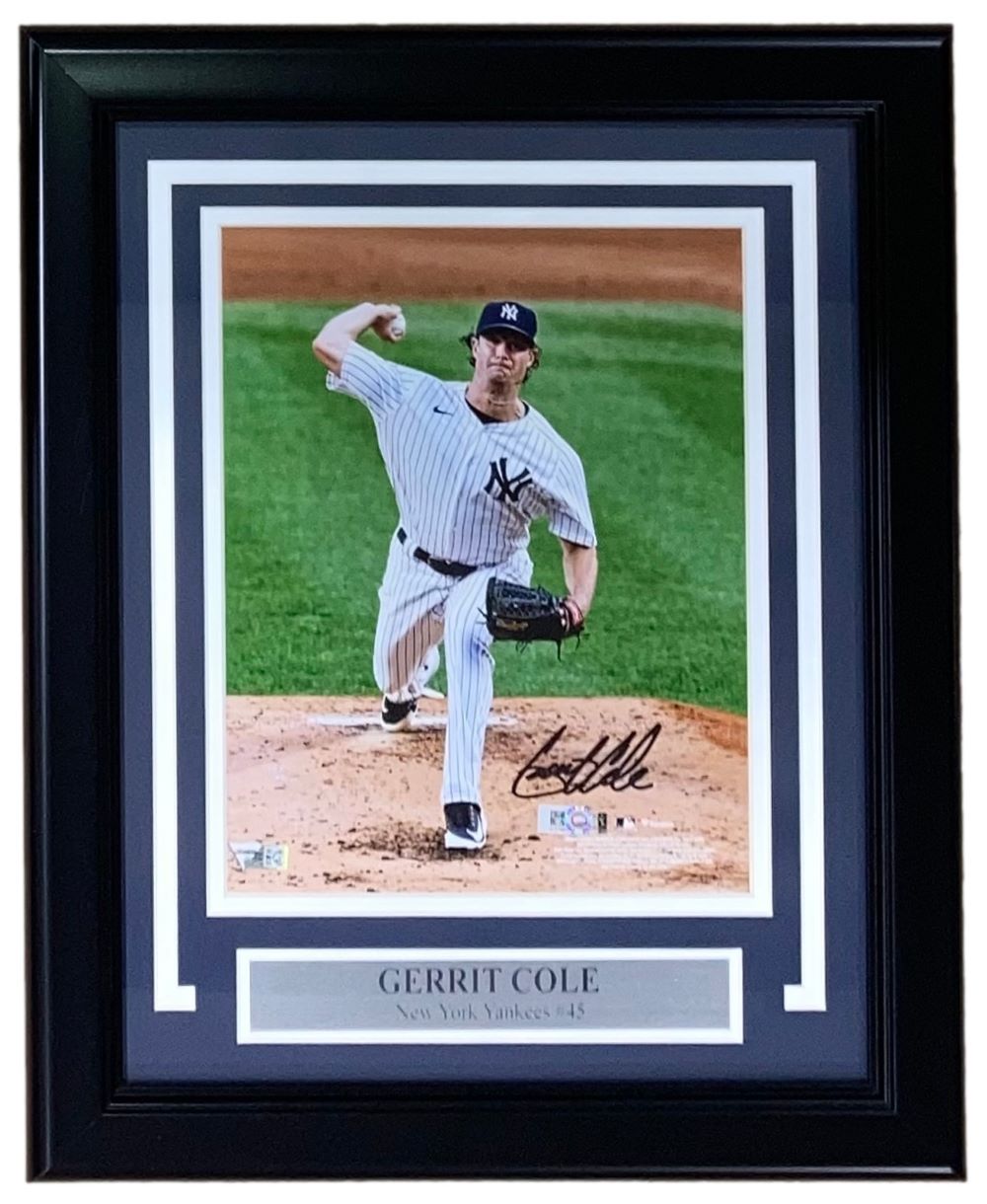 Gerrit Cole Autographed Framed 8x10 Photo - New York Yankees Memorabilia - Perfect for Sports Collectors & Yankees Fans Display