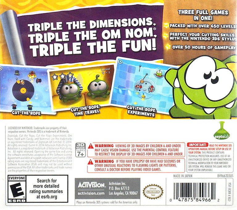 Cut The Rope: Triple Treat - Fun Physics Puzzle Game for Kids & Adults | Perfect for Family Game Night & Brain Training