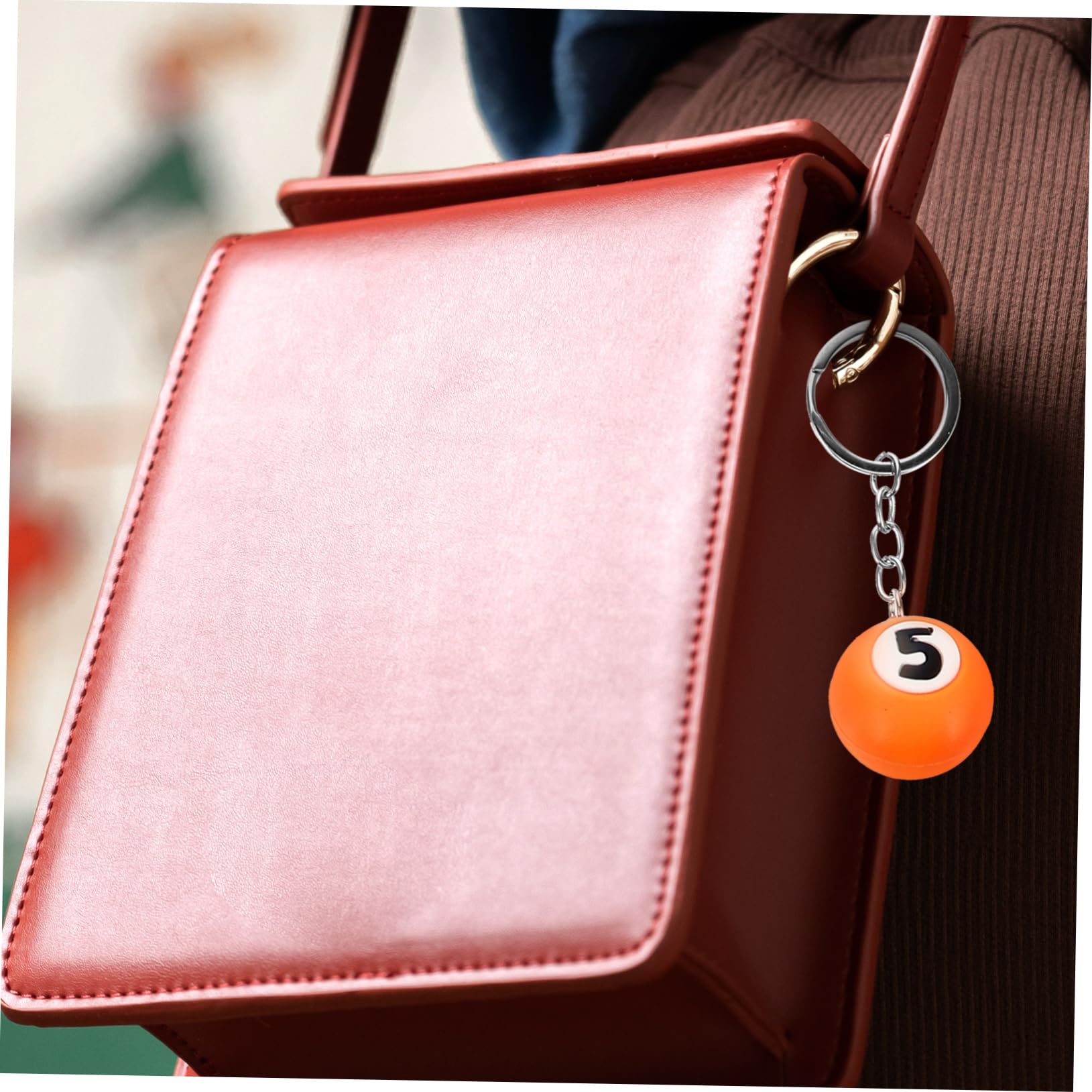 Mini Billiards Keychains - 9pcs Sports Key Rings for Pool Lovers & Gifts