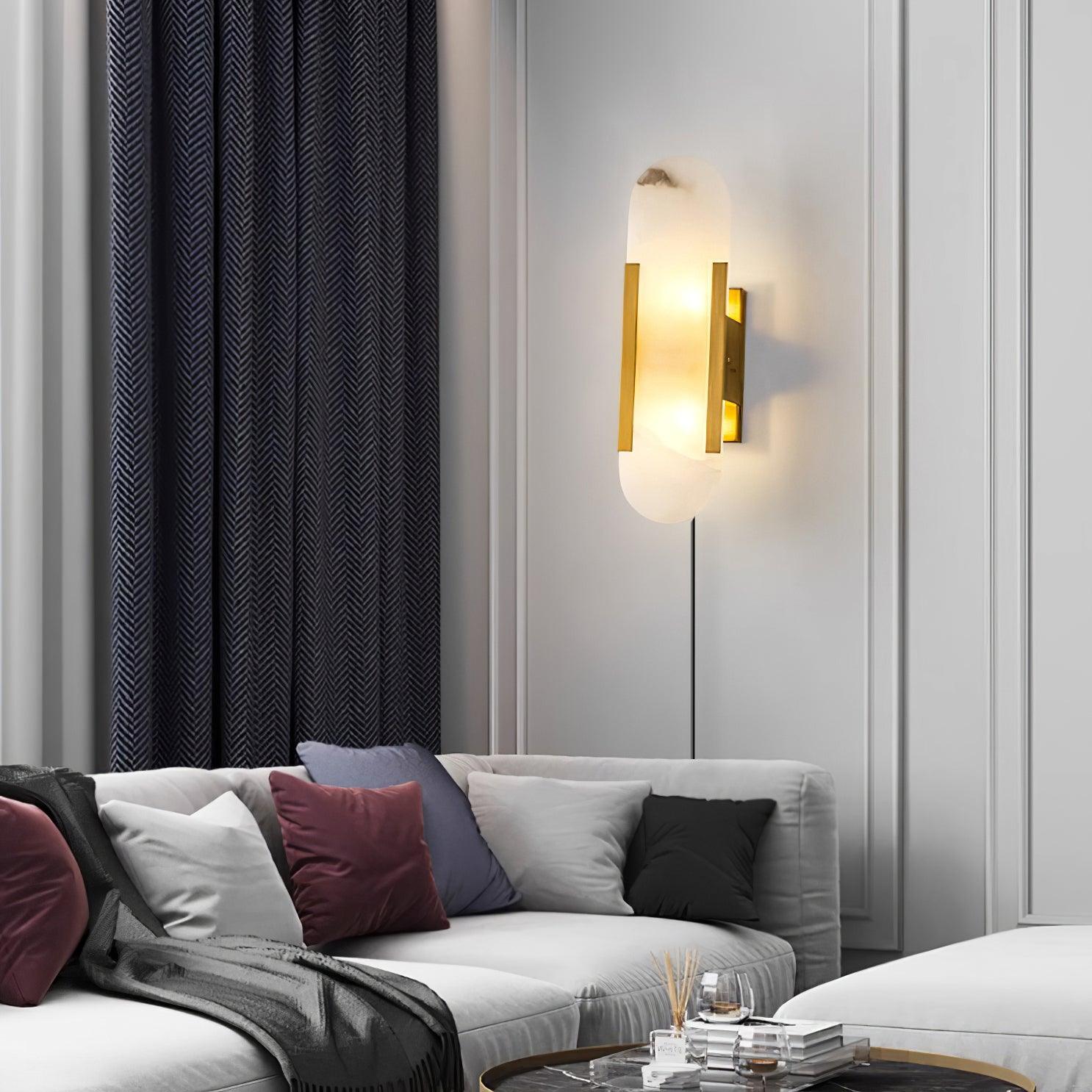 Melange Elongated Plug-In Wall Lamp - Modern Adjustable Bedside Reading Light for Bedroom, Living Room & Office