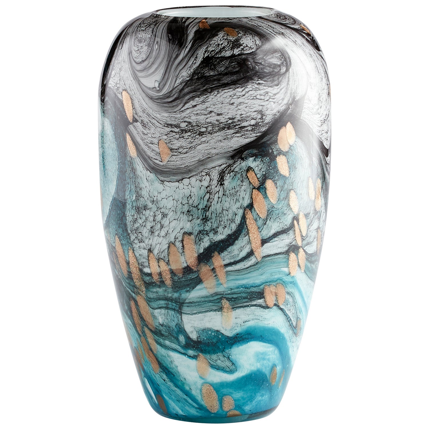 Cyan Design 11083 Prismatic Vase - Multi-Colored Large Glass Vase for Home Decor, Wedding Centerpieces & Modern Interior Design