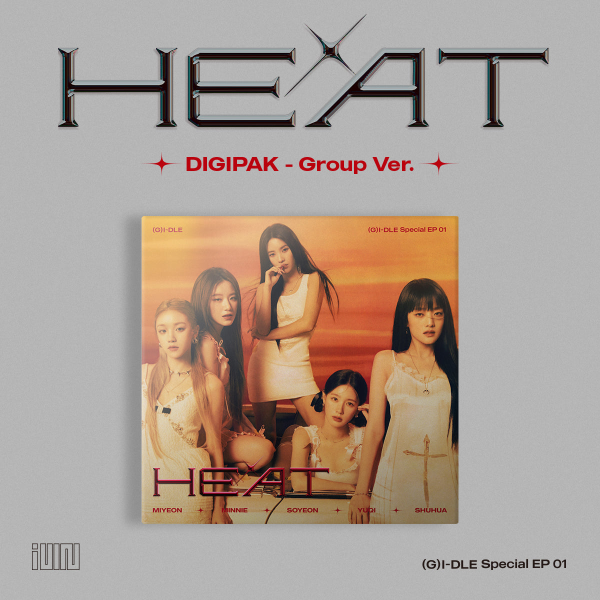 (G)I-DLE SPECIAL ALBUM 'HEAT' (DIGIPACK) - K-Pop Music Album for Fans, Collectors & K-Pop Enthusiasts - Perfect for Gifting, Display & Music Collections