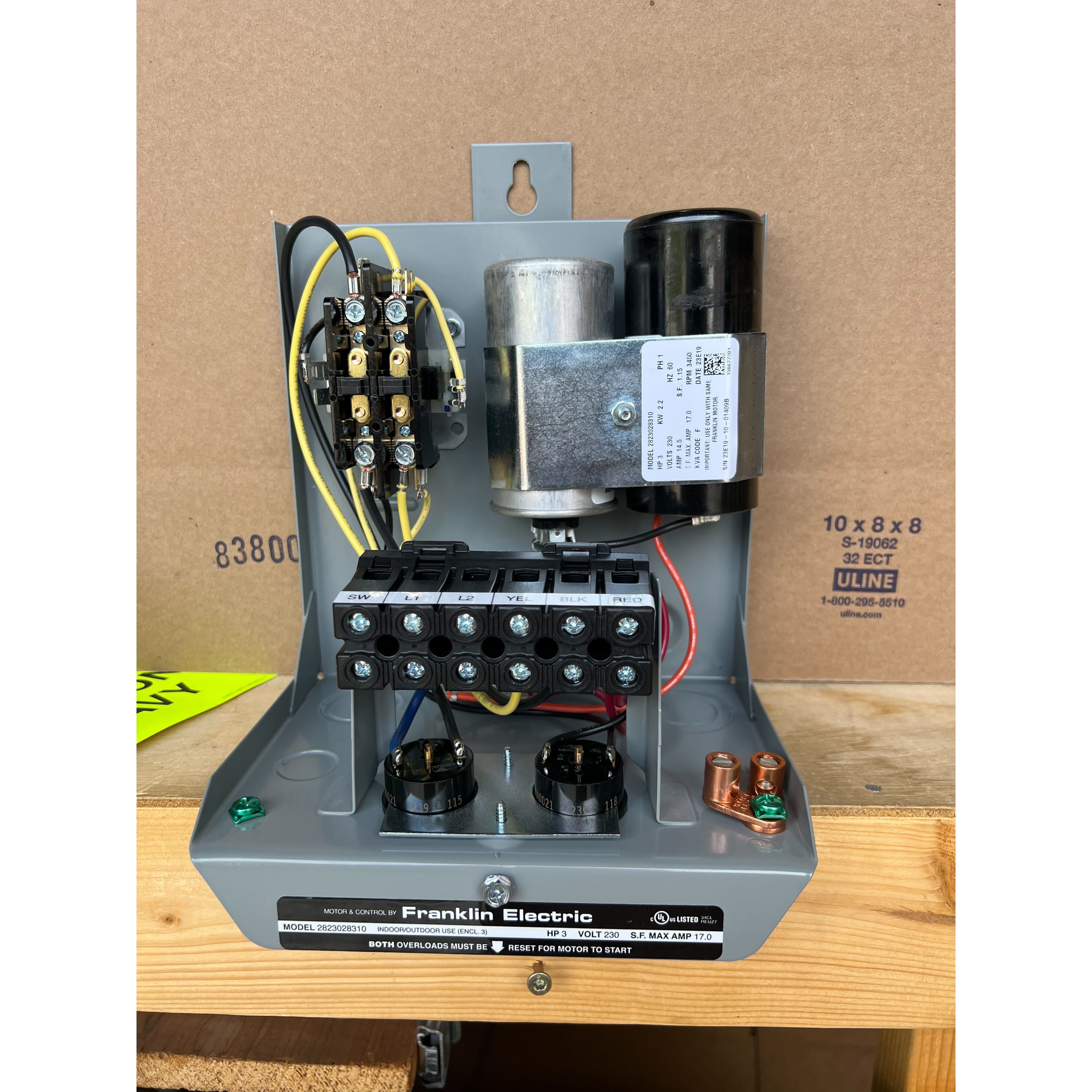 Franklin Electric 2823028310 CB Deluxe Control Box - 3HP, 230V, 60Hz - Perfect for Water Well Pumps, Irrigation Systems & Agricultural Applications