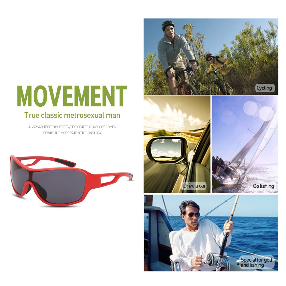 Polarized Sports Sunglasses for Men & Women - UV Protection, Lightweight & Durable for Fishing, Hiking, Baseball, Running & Outdoor Activities | Perfect for Adventure & Everyday Use