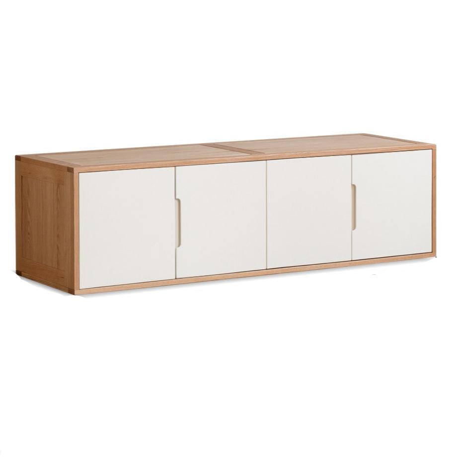 Solid Oak Wood Wardrobe & Floor Cabinet Set - Durable Storage for Bedroom, Closet, and Living Room Organization
