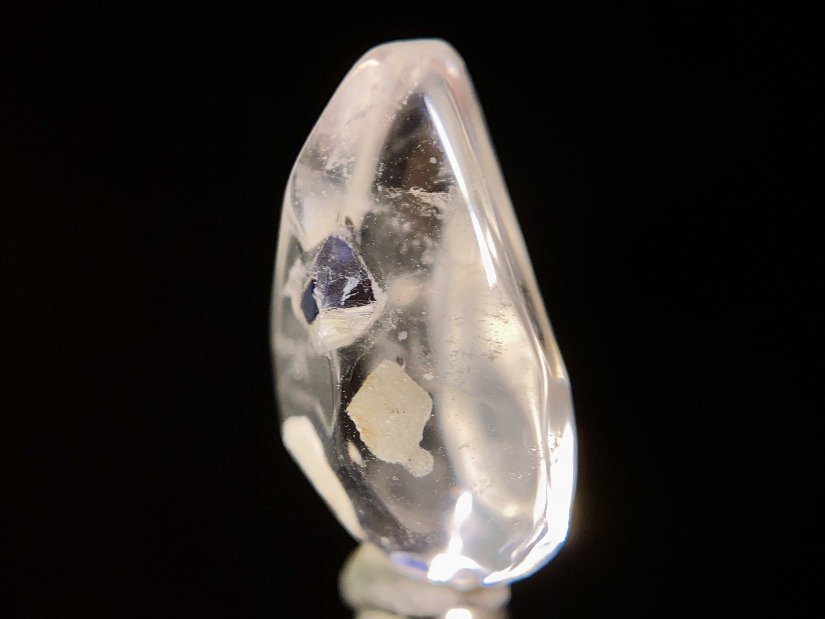 Natural Fluorite in Clear Quartz Cabochon - Rare Gemstone for Jewelry Making, Healing Crystals & Collectors | Perfect for Pendants, Rings & Spiritual Healing