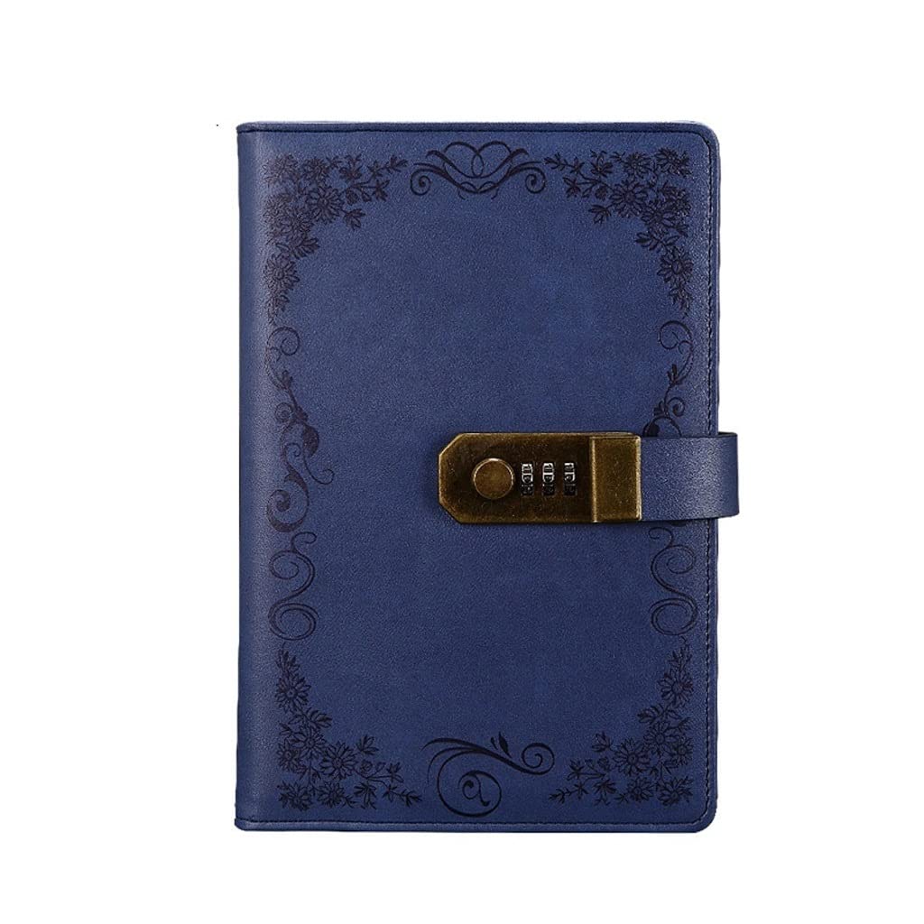 Vintage Lockable A5 Diary Notebook - PU Leather Travel Journal with Lock, Weekly Planner for School, Office & Travel - Perfect Gift for Students & Professionals (Color: C)