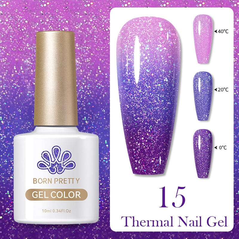 BORN PRETTY 10ml Thermal Color Changing Nail Polish - Long Lasting Gel Nail Lacquer for Manicures & Pedicures, Perfect for Parties, Holidays & Special Occasions