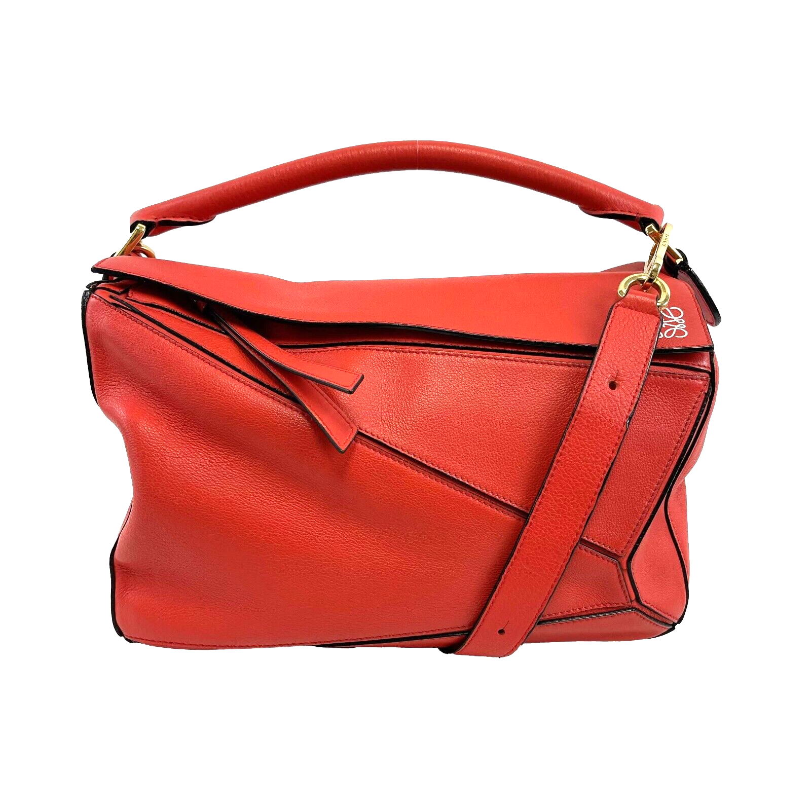 Loewe Puzzle Scarlet Medium Handbag - Premium Leather Crossbody Bag for Women | Perfect for Work, Travel & Everyday Use